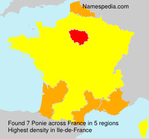 Surname Ponie in France Surname Ponie in France