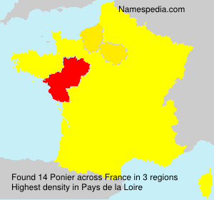 Surname Ponier in France Surname Ponier in France