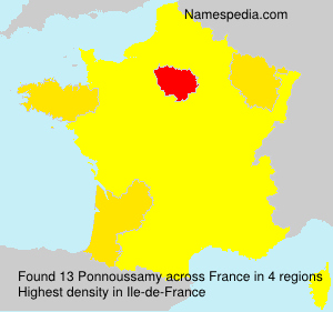 Surname Ponnoussamy in France Surname Ponnoussamy in France