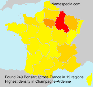 Surname Ponsart in France Surname Ponsart in France