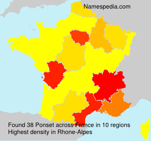 Surname Ponset in France Surname Ponset in France