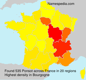 Surname Ponsot in France Surname Ponsot in France