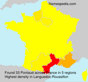 Surname Pontaud in France Surname Pontaud in France