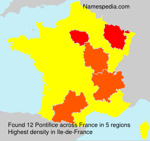 Surname Pontifice in France
