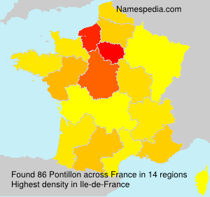 Surname Pontillon in France Surname Pontillon in France