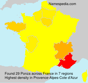 Surname Ponza in France