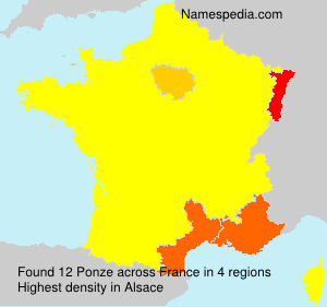 Surname Ponze in France Surname Ponze in France