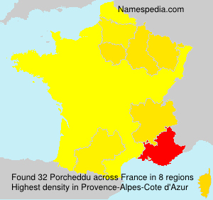 Surname Porcheddu in France Surname Porcheddu in France