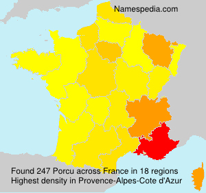 Surname Porcu in France Surname Porcu in France