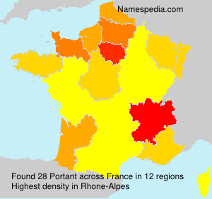 Surname Portant in France Surname Portant in France