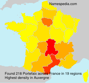 Surname Portefaix in France Surname Portefaix in France