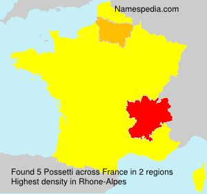 Surname Possetti in France Surname Possetti in France