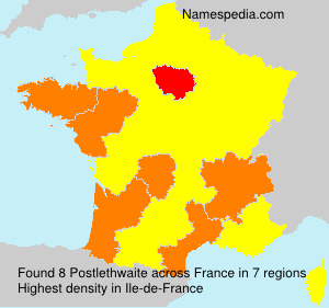 Surname Postlethwaite in France Surname Postlethwaite in France