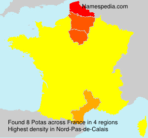 Surname Potas in France Surname Potas in France