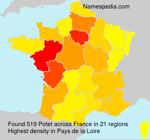 Surname Potet in France Surname Potet in France