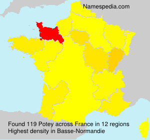 Surname Potey in France Surname Potey in France