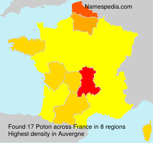 Surname Poton in France Surname Poton in France