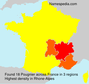 Surname Pougnier in France Surname Pougnier in France
