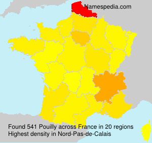 Surname Pouilly in France Surname Pouilly in France