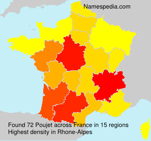 Surname Poujet in France Surname Poujet in France