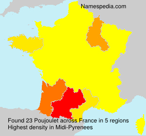 Surname Poujoulet in France Surname Poujoulet in France