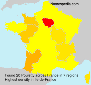 Surname Pouletty in France Surname Pouletty in France