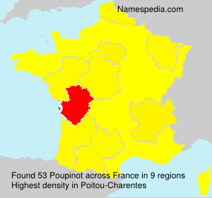 Surname Poupinot in France Surname Poupinot in France
