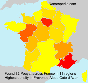 Surname Pouyat in France Surname Pouyat in France