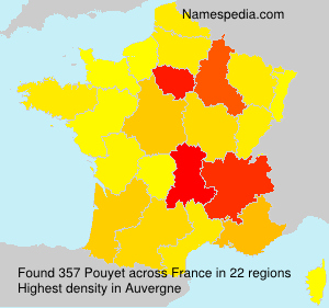 Surname Pouyet in France Surname Pouyet in France