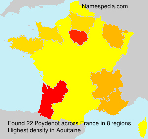 Surname Poydenot in France Surname Poydenot in France