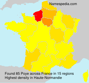 Surname Poye in France Surname Poye in France