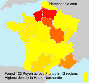 Surname Poyen in France Surname Poyen in France