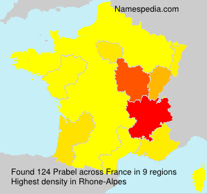 Surname Prabel in France Surname Prabel in France