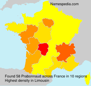 Surname Prabonnaud in France Surname Prabonnaud in France
