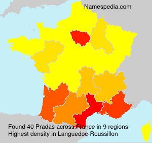 Surname Pradas in France Surname Pradas in France