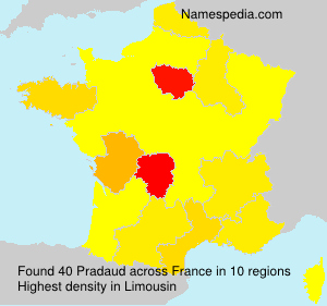 Surname Pradaud in France Surname Pradaud in France