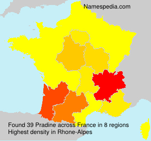 Surname Pradine in France