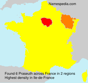 Surname Praseuth in France Surname Praseuth in France