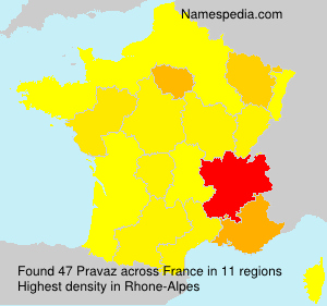 Surname Pravaz in France Surname Pravaz in France