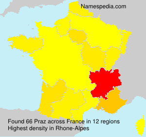 Surname Praz in France Surname Praz in France
