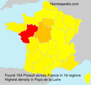 Surname Preault in France Surname Preault in France