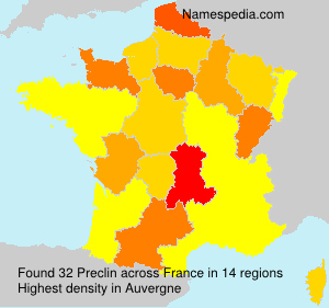 Surname Preclin in France Surname Preclin in France