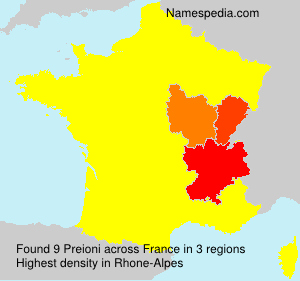Surname Preioni in France Surname Preioni in France