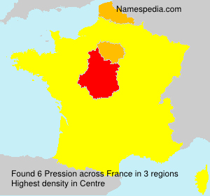 Surname Pression in France Surname Pression in France