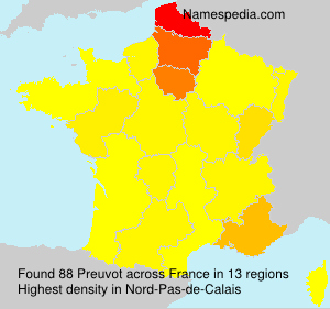 Surname Preuvot in France Surname Preuvot in France