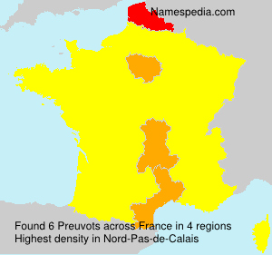 Surname Preuvots in France Surname Preuvots in France