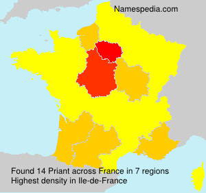 Surname Priant in France Surname Priant in France