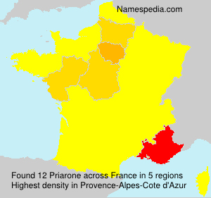 Surname Priarone in France Surname Priarone in France