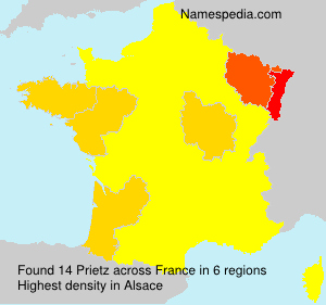 Surname Prietz in France Surname Prietz in France