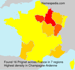 Surname Prignet in France Surname Prignet in France